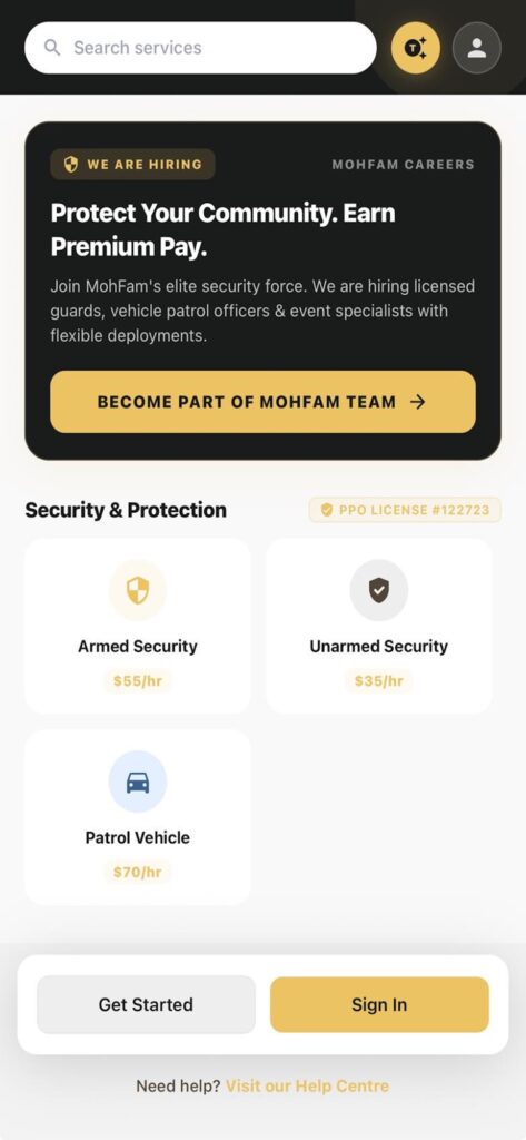 Shared MohFam app home screen preview